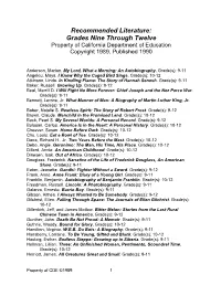 Rec. Reading 9-12