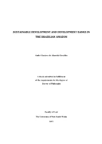 Sustainable Development and Development Banks in the Brazilian Amazon