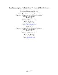 An Empirical Study of Photomask Manufacturing Productivity