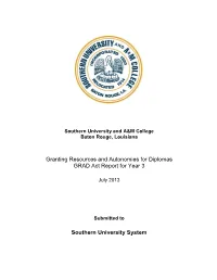 Granting Resources and Autonomies for Diplomas GRAD Act Report for Year 3