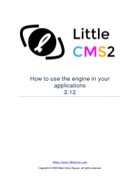 How to Use the Engine in Your Applications 2.12