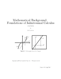 Mathematical Background: Foundations of Infinitesimal Calculus