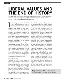 Liberal Values and the End of History