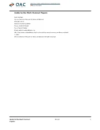 Mark Hummel Papers