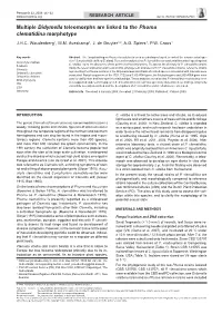 Multiple Didymella Teleomorphs Are Linked to the Phoma Clematidina Morphotype