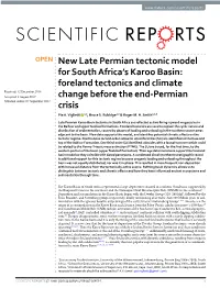 New Late Permian Tectonic Model for South Africa's Karoo Basin