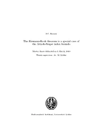 The Riemann-Roch Theorem Is a Special Case of the Atiyah-Singer Index Formula