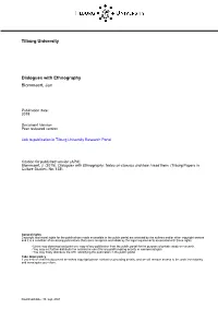 Tilburg University Dialogues with Ethnography Blommaert