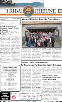 Wenatchi Fishing Rights in Courts Hands Colville Tribes to Host Event