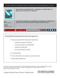 Assessment of Impediments to Interagency Collaboration on Space and Earth Science Missions