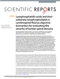 Lysophosphatidic Acids and Their Substrate Lysophospholipids In