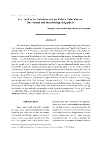 Oatrim-5 As Fat Substitute in Low Calorie Salad Cream : Nutritional and Microbiological Qualities