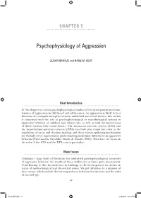 Psychophysiology of Aggression
