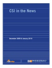 CSI in the News