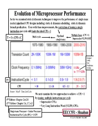 Evolution of Microprocessor Performance