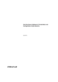 Sun Ray Server Software 4.2 Installation and Configuration Guide (Solaris)
