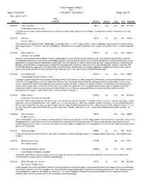 01/31/2017 Daily Program Listing II 11/30/2016 Page 1 of 117
