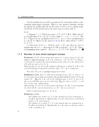 1.1.3 Reminder of Some Simple Topological Concepts Deﬁnition 1.1.17