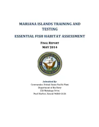 Essential Fish Habitat Assessment Revised Final Report
