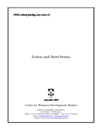 Fiction and Short Stories