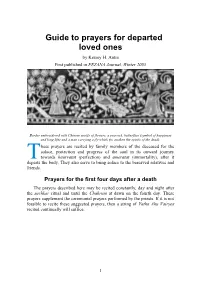 Guide to Prayers for Departed Loved Ones by Kersey H
