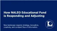 How NALEO Educational Fund Is Responding and Adjusting