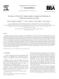 Increase in Fru-2,6-P2 Levels Results in Altered Cell Division In