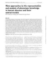 New Approaches to the Representation and Analysis of Phenotype Knowledge in Human Diseases and Their Animal Models Paul N