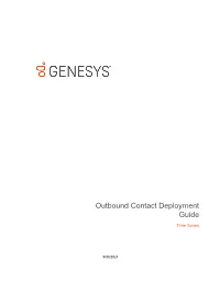 Outbound Contact Deployment Guide
