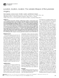 The Variable Lifespan of the Laramide Orogeny