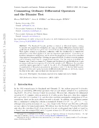 Commuting Ordinary Differential Operators and the Dixmier Test