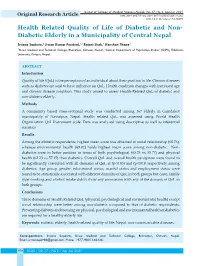 Diabetic Elderly in a Municipality of Central Nepal