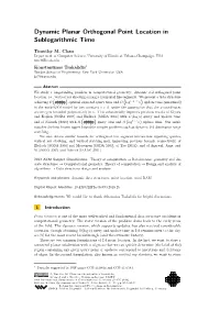 Dynamic Planar Orthogonal Point Location in Sublogarithmic Time