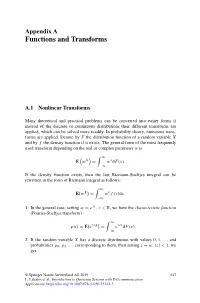 Functions and Transforms