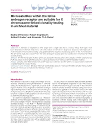 Microsatellites Within the Feline Androgen Receptor Are