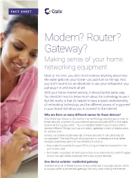 Modem? Router? Gateway? Making Sense of Your Home Networking Equipment