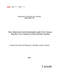 Three Dimensional Hydrostratigraphic Model of the Nanoose – Deep Bay Area, Nanaimo Lowland, British Columbia