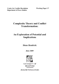 Complexity Theory and Conflict Transformation