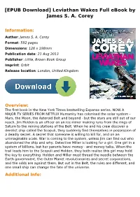[EPUB Download] Leviathan Wakes Full Ebook by James S. A. Corey