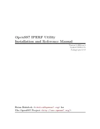 Openss7 IPERF Utility Installation and Reference Manual Version 2.0 Edition 8 Updated 2008-10-31 Package Iperf-2.0.8