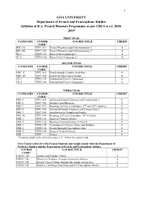 Syllabus of B.A