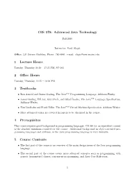 C0S 578: Advanced Java Technology