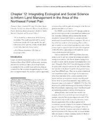 Chapter 12: Integrating Ecological and Social Science to Inform Land Management in the Area of the Northwest Forest Plan