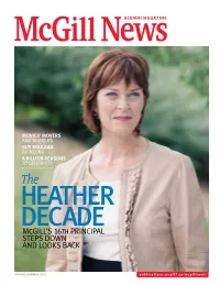 Mcgill's 16TH Principal Steps Down and Looks Back