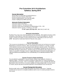 Pre-Columbian Art & Architecture Syllabus, Spring 2019