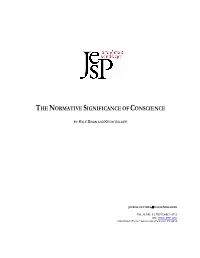 The Normative Significance of Conscience