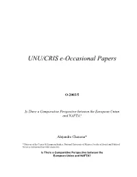 UNU/CRIS E-Occasional Papers O-2003/5 Is There a Comparative