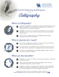 Use Hand Lettering Techniques to Make Calligraphy