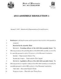 2015 Assembly Resolution 1