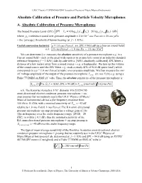 Absolute Calibration of Pressure and Particle Velocity Microphones A
